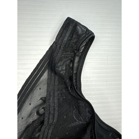 Wacoal 810340 Net Effect Soft Cup Bra Bralette Lace Wire Free Black Sz 32 - Picture 8 of 9